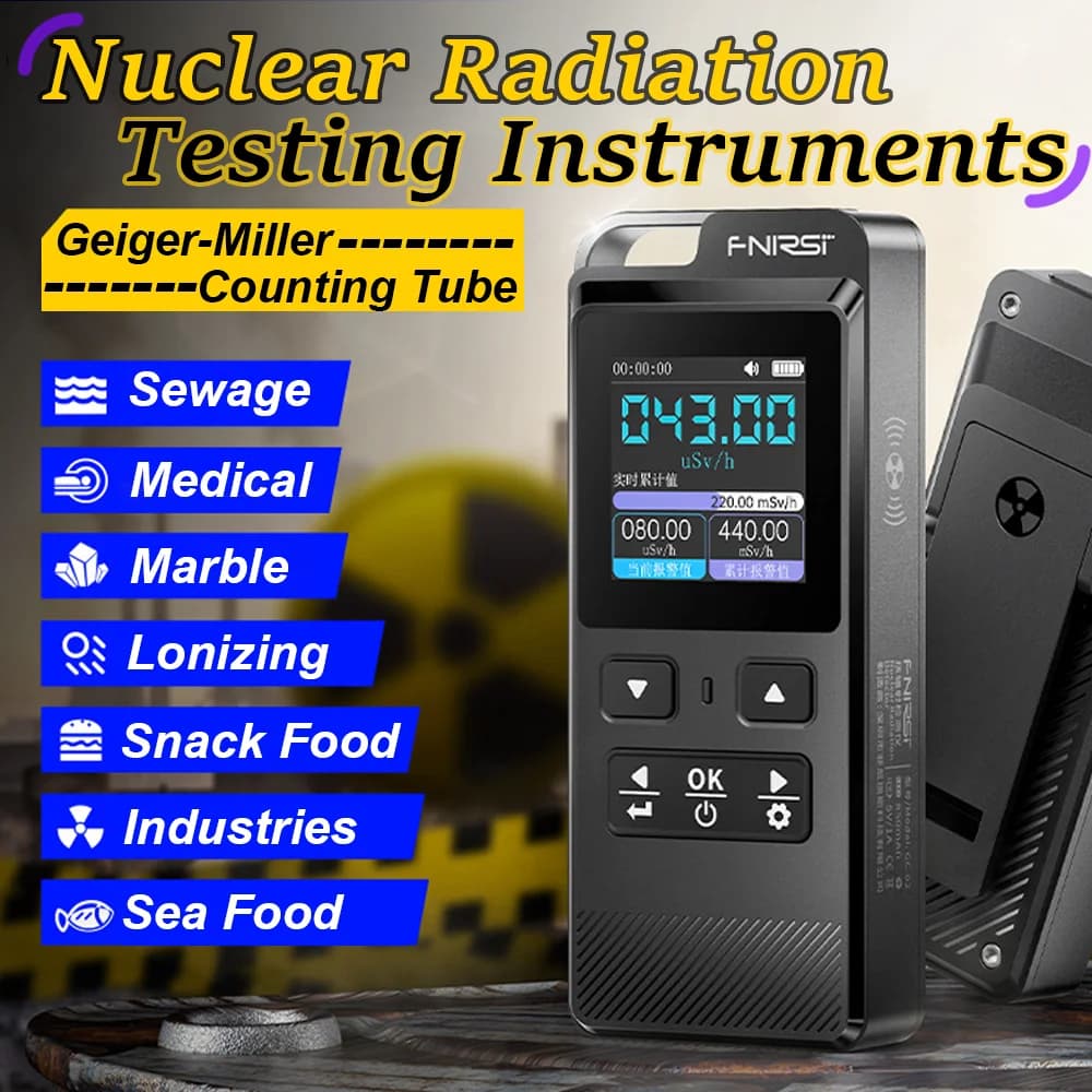 GC-02 Portable Nuclear Radiation Detector - High Precision Geiger-Müller Counter for Gamma and X-ray Measurement Multi-Language