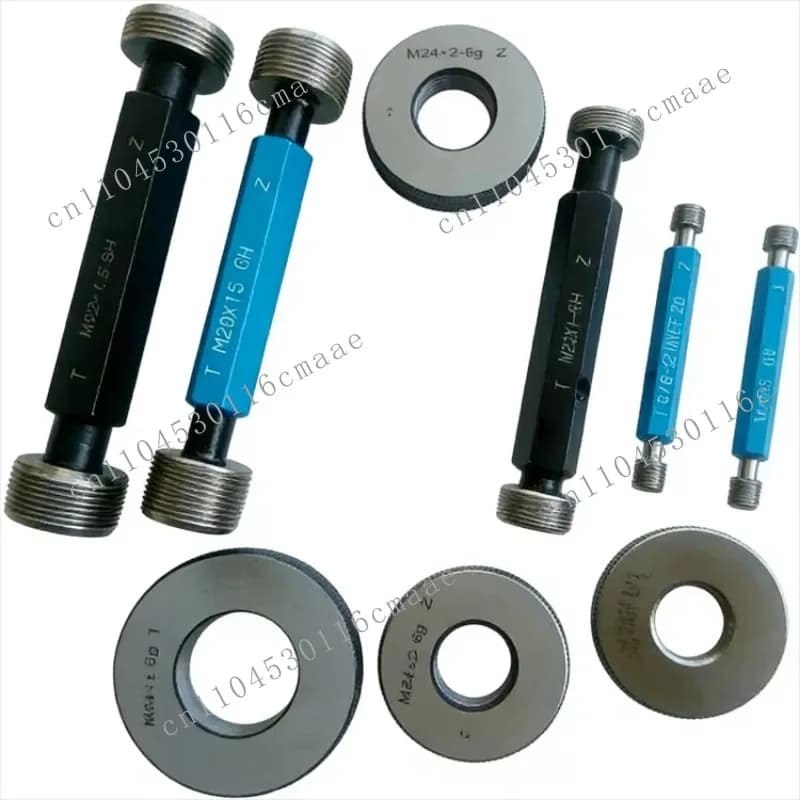 7H8H High Accuracy 0.001mm 15 Metal Thread Plug Gauge Double-Headed Measuring Tool Inner Outer Diameter Spot Hole