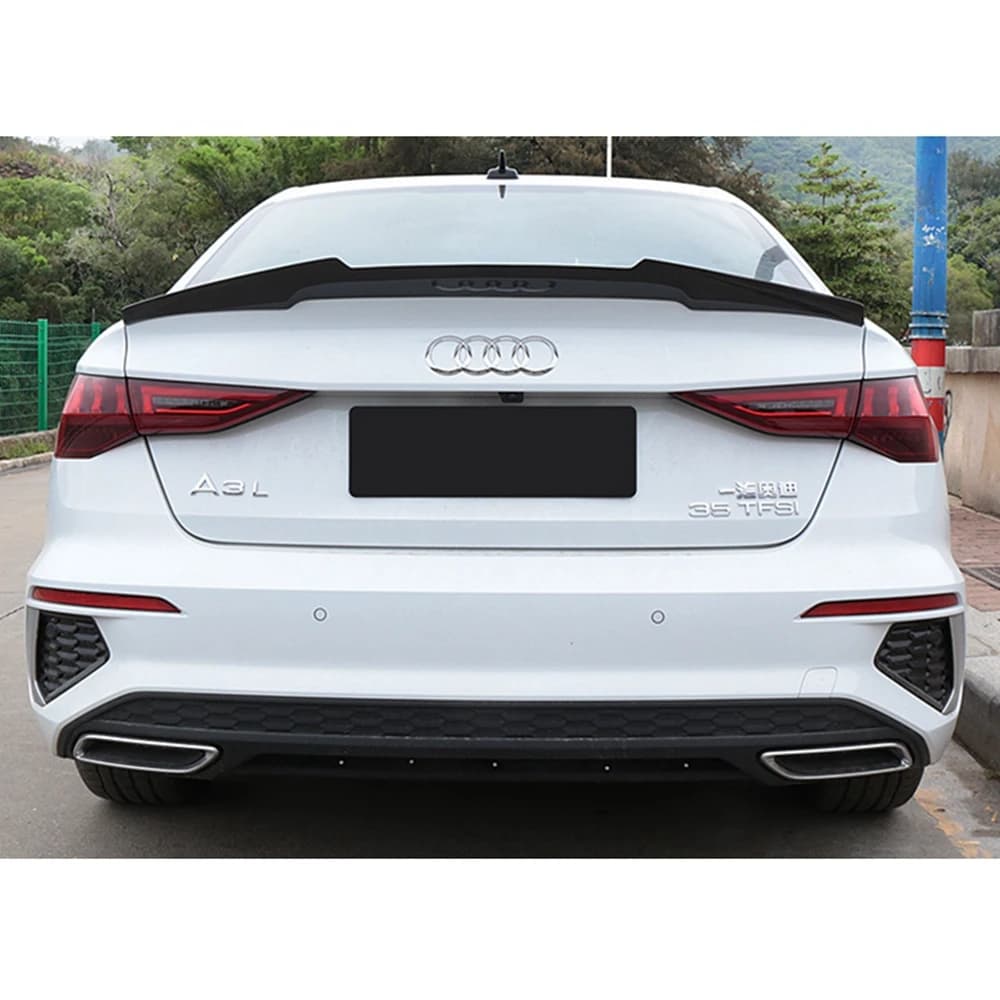 For Audi A3 S3 8Y Sedan Spoiler 2021 2022 Real Carbon Fiber Rear Trunk Wing M4 Style Accessories Body Kit