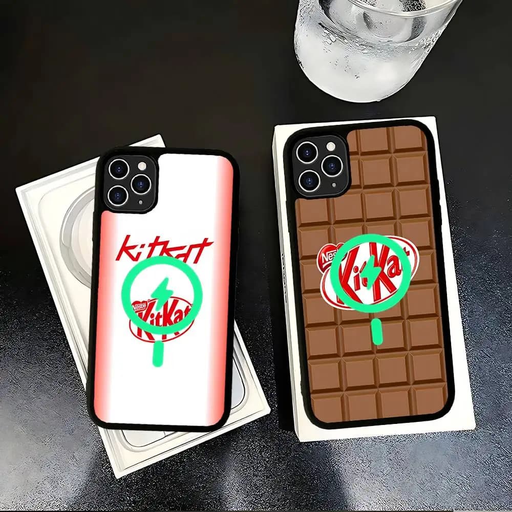 N-nestle K-kitKat For Magsafe Magnetic Wireless Phone Case For IPhone 17 Pro 16 15 14 Plus 13 12 11 Pro Max