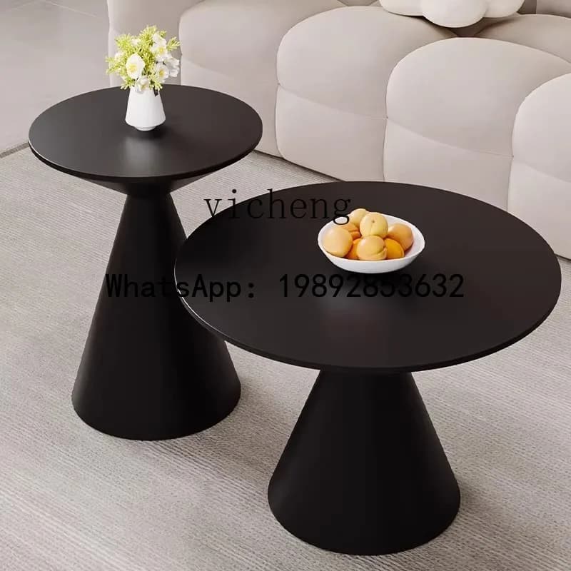 light luxury creative side table modern living room sofa coffee table  homestay round table wrought iron