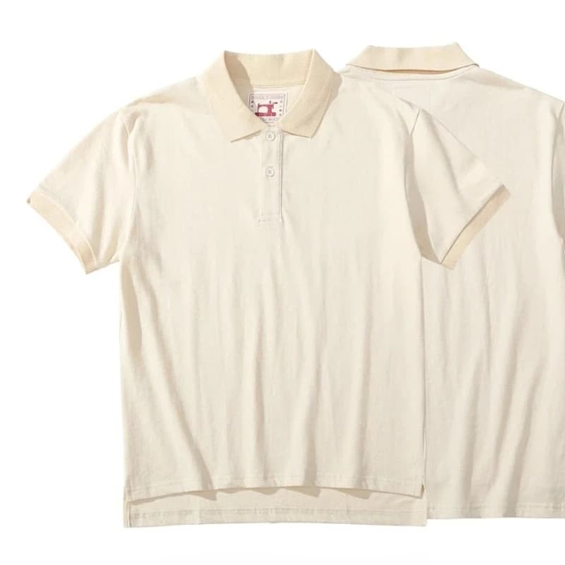 Mens Polo Shirts With Short Sleeve Vintage Golf Mens Branded Polo Shirts For Men Original Embryo Color Natural Healthy Cotton