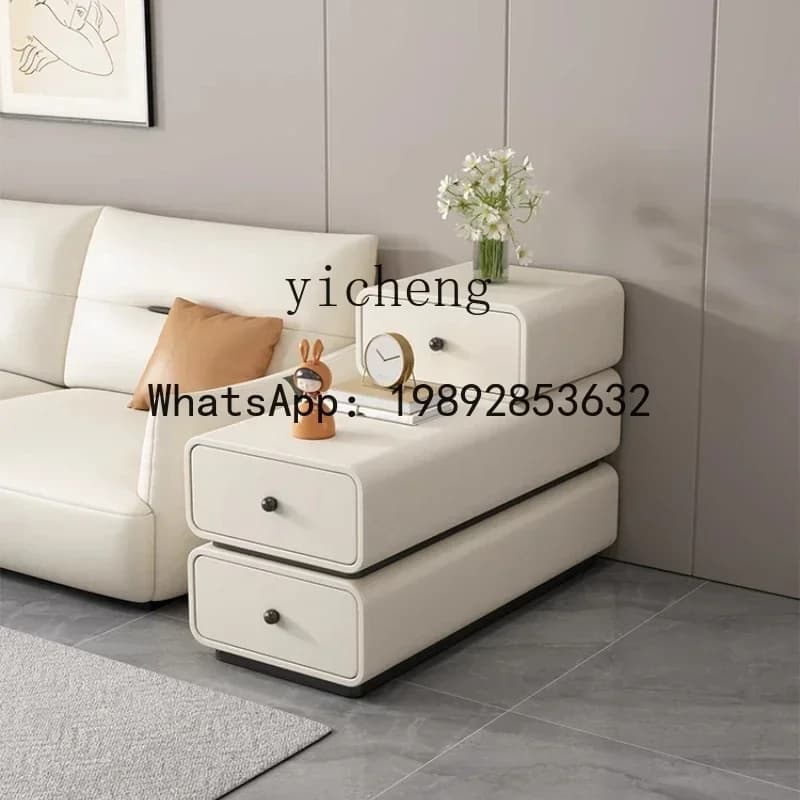 FZ floor-to-ceiling solid wood sofa side cabinet, living room home light luxury high-end side few simple modern side table