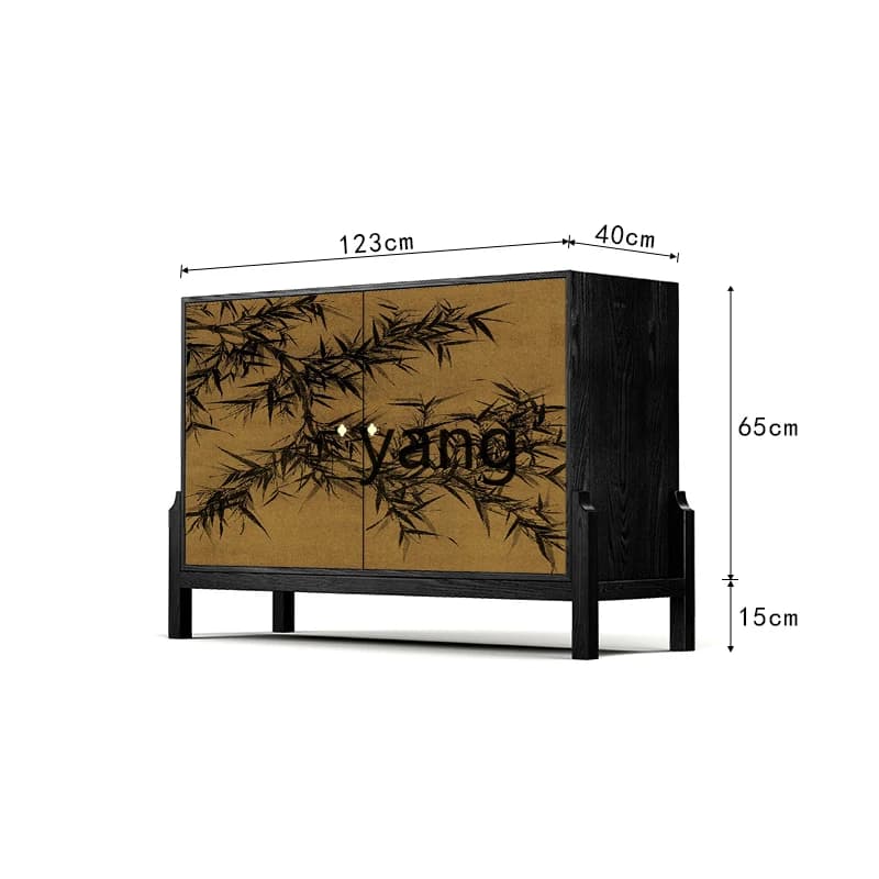 LHH  side locker medieval solid wood entrance entrance living room wall low cabinet