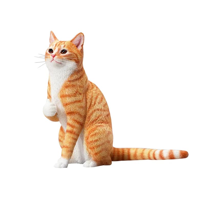 Resin cat model creative cute animal tide play figure home car small ornament