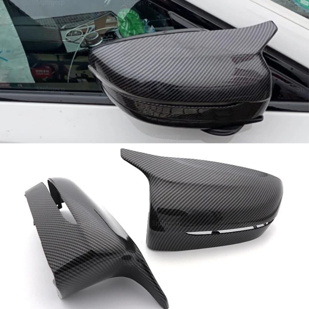 Protective Cover Carbon Fiber Roasted Jet Black White Door Mirror Shell For BMW 7 Series G11 G12 2016-2023 Cars Accessories