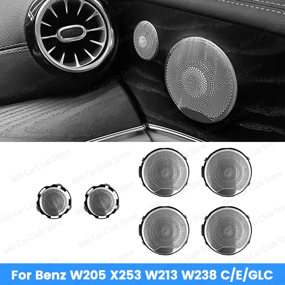 No LED Car Audio Speaker Cover for Mercedes Benz C Class W205 GLC X253 E Class W213 E-coupe W238 No Lighting