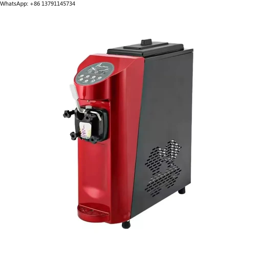 Commercial 5 Inch LCD Automatic Soft Ice Cream Machine - Mini Compact, High-Efficiency Stainless Steel, Easy-Operate