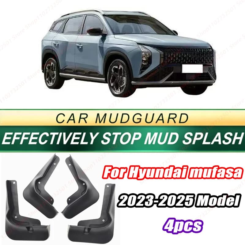For Hyundai mufasa 2023-2025 Model 4PCS Front Rear Mud Flaps Splash Guards Fender Mudguards Auto Accessories