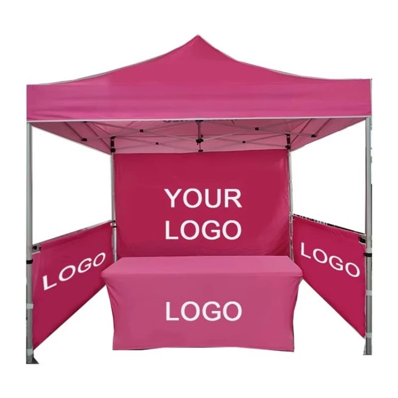 Bestselling Logo Printed Logo Pink 40mm Aluminum Stand 3X3 Trade Show Tent Advertising Tent