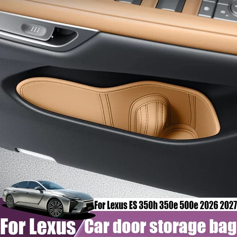 For Lexus ES 350h 350e 500e 2026 2027 Car Door Storage Pocket Protective Pad Leather Interior Trim Modification Accessories