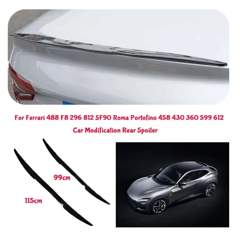 For Ferrari PVC Material Car Special Tail Wing Punch-Free Integrated Paste Auto Spoiler car wing