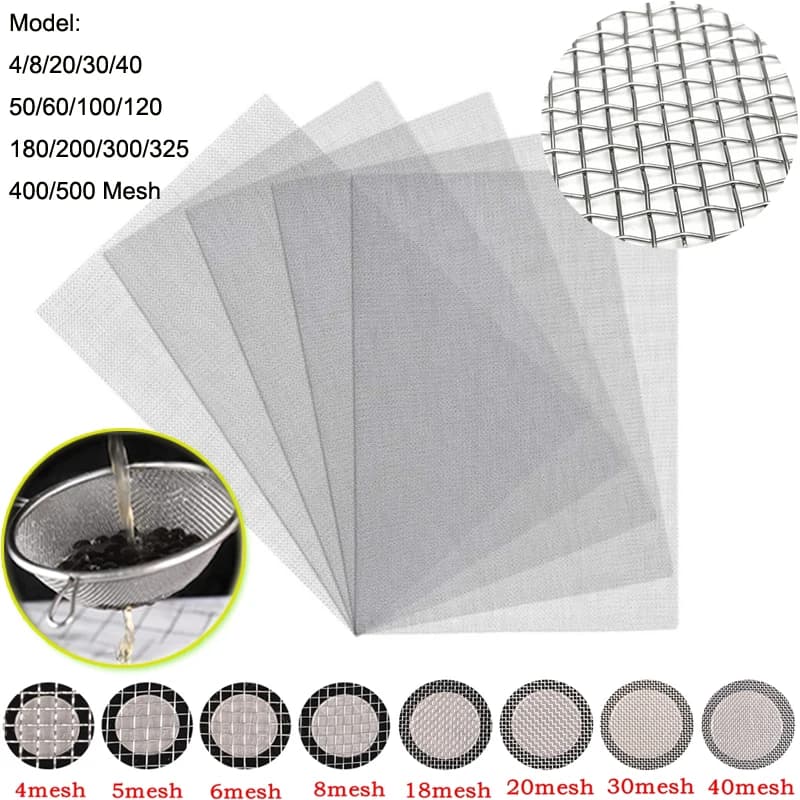 4-500 Mesh Woven Wire High Quality Stainless Steel Screening Filter Sheet Stainless Steel Micron Filter Multiple Sizes Available