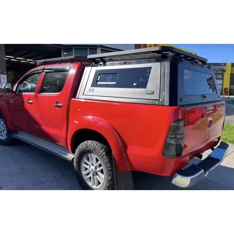 High Quality Steel Manual Waterproof Locking Tailbox Sliding Window Truck Camper Shell