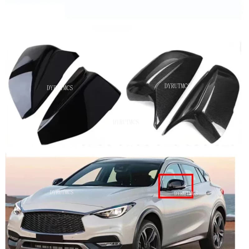 Rearview Mirror Rear Cover Fit For Infiniti QX30 Q50S Q50 Q60 Q70 2014 2015 2016 2017 2018 2019 2020 Wing Side Mirror View Cap
