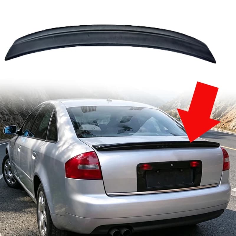 Audi A6 C5 Roof Spoiler For Audi A6 C5 1997 1998 1999 2000 2001 2002 2003 2004 2005 Car Exterior Body Kit Rear Pressure Wing Mod