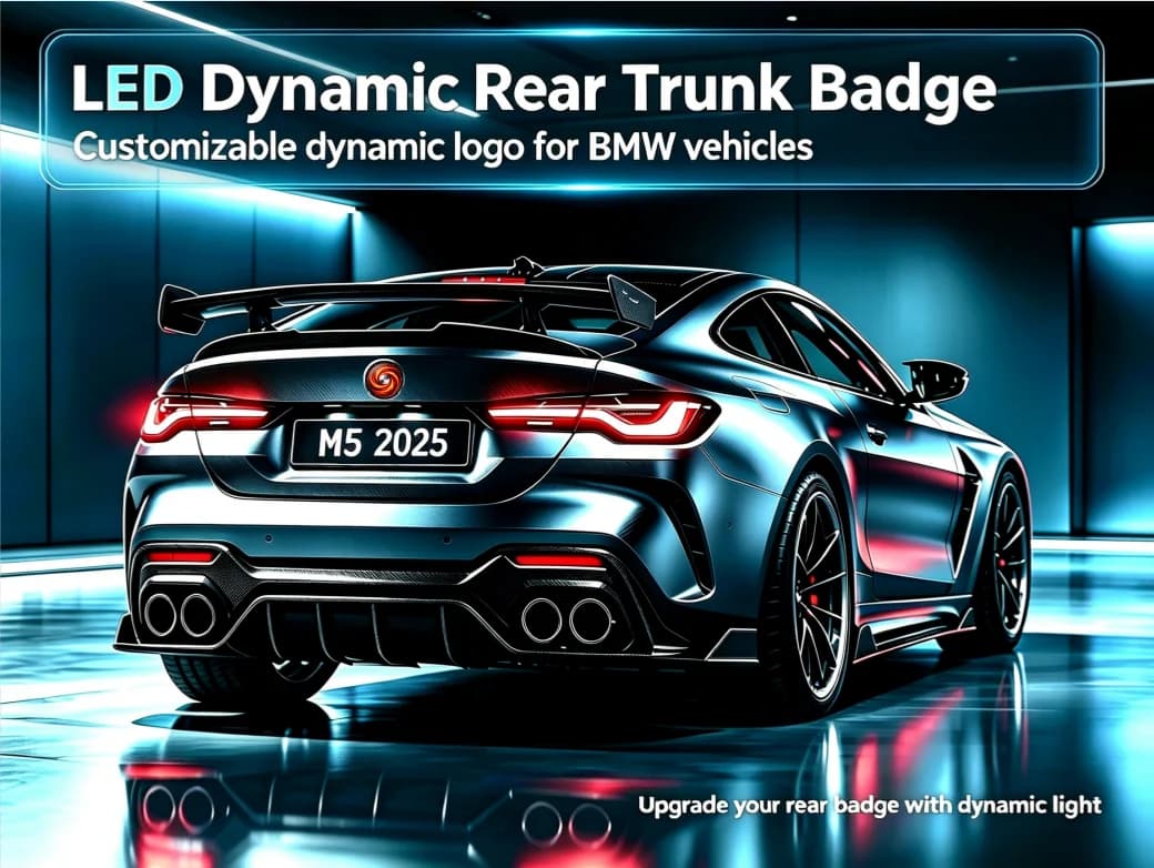 For BMW new dynamic Car Logo Ultra-thin HD Animated Rear Emblem for E46 E39 E87 E90 E28 E53 E30 E60 E34 E36 E61 E62 E70