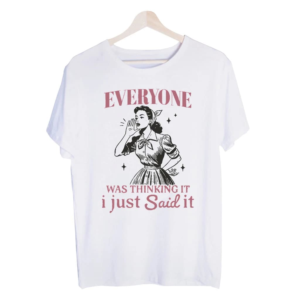 Women's Vintage Woman Graphic Tee, Short Sleeve Slogan Print T-Shirt for Casual Daily Wear