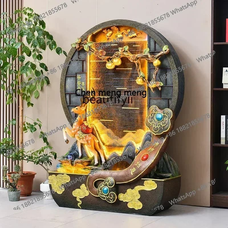 smt7486 new  ssRockery flowing water fountain ornament office living room feng shui wheel circulating water landscape opened ss