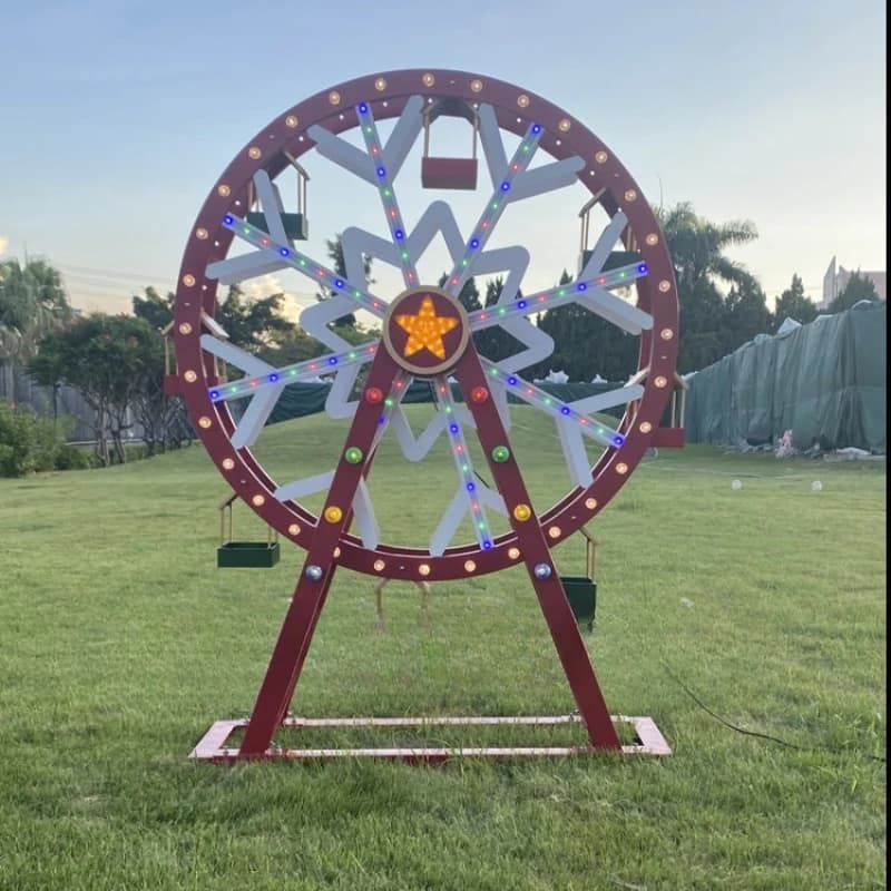 Outdoor Ferris wheel ornament electric rotating luminous decoration