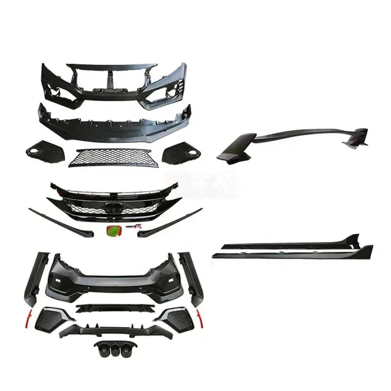 Car Bodykit for 2016-2020  Change TYPER Style Front Bumper Rear Bumper Side Skirt Front Lip Grill Exhaust PP Material