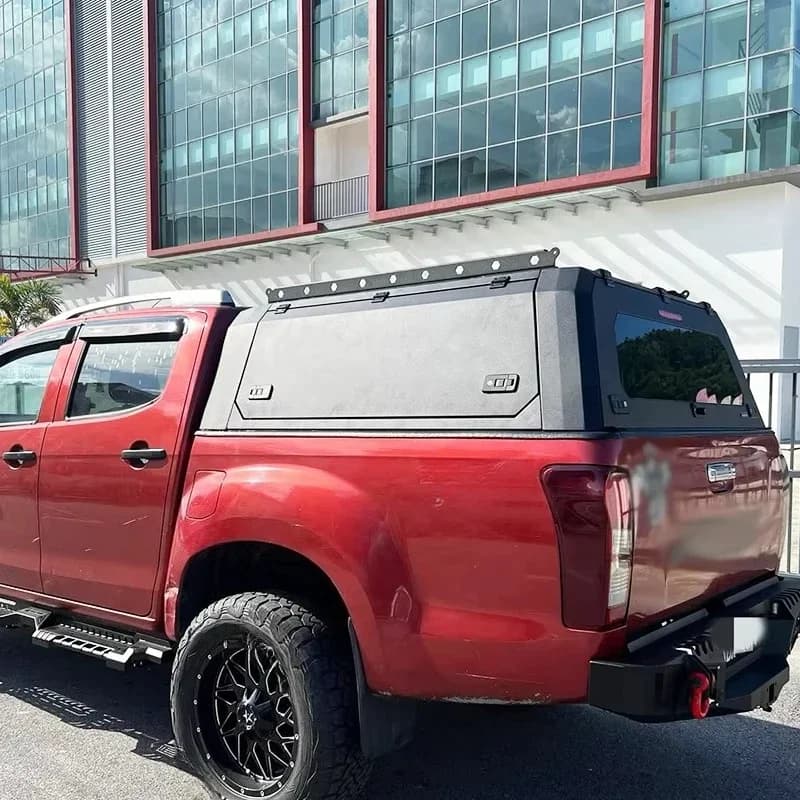 Lightweight Aluminum Pickup Canopy Hard Top Topper with Integrated Spoiler Sleek Design for  Maverick, BYD Shark, GWM
