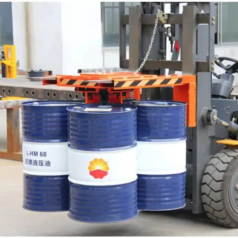 4 Drum Fork Mount Automatic Drum Clamping Lifter Mechanical Grabber Forklift Attachment - Easy Drum Lift Solution