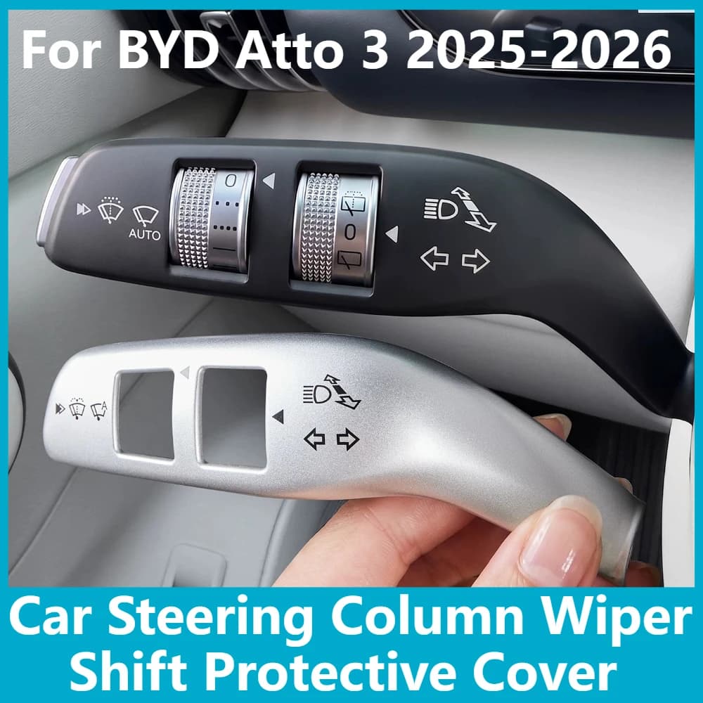 For BYD Atto 3 2025-2026 Car Steering Column Wiper Shift Protective Cover Turn Signal Shift Decor Shell Car Interior Accessories