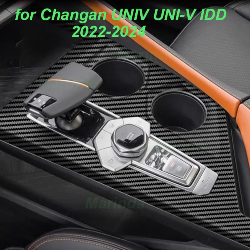 Car Central Console PVC Stickers for Changan UNI-V UNIV IDD 2022-2024 Gear Film Lift Panel Button Stickers Interior Accessories