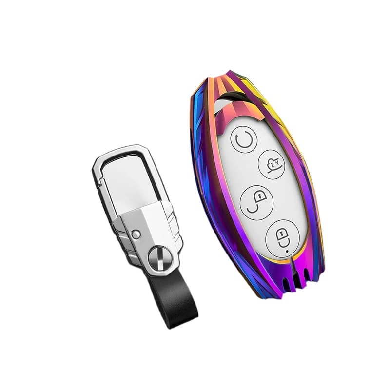 Premium Zinc Alloy Smart Card Key Cover Case for BYD Song 2021/Han/Song Plus/Qin Pro/Tang New Energy - Protective Card Shell