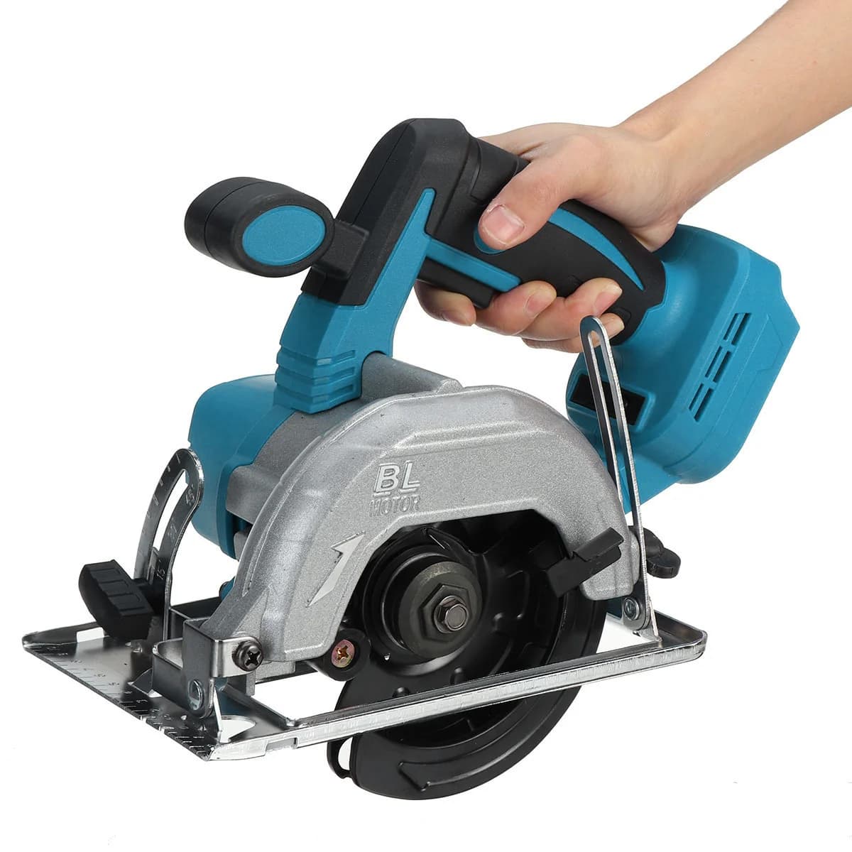Portable Brushless Circular Saw Tool Metal Base Plate Anti Slip Handle  Cordless Brushless Circular Saw for Woodworking Cutting