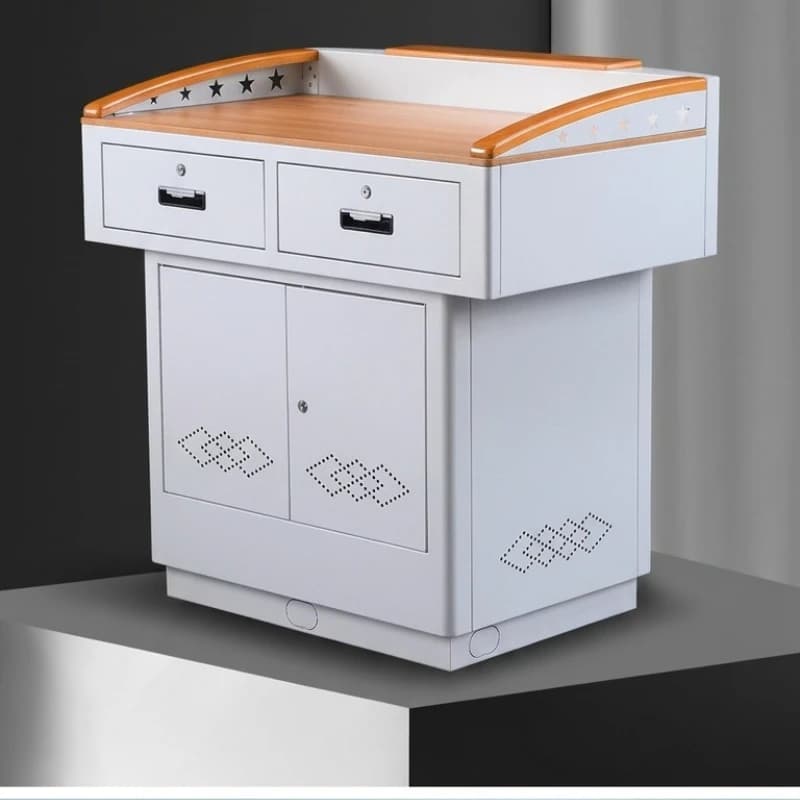 Multimedia Podium Steel Multifunctional Podium School Classroom Podium Center Console Desk Chair Support