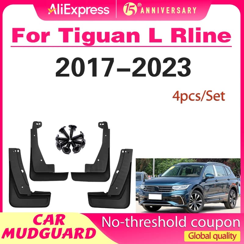 Mudguard For Volkswagen VW Tiguan L R Line 2017-2023 Front Rear Mudflaps Mudguards Accessories Auto Styline Splash Guard Fender