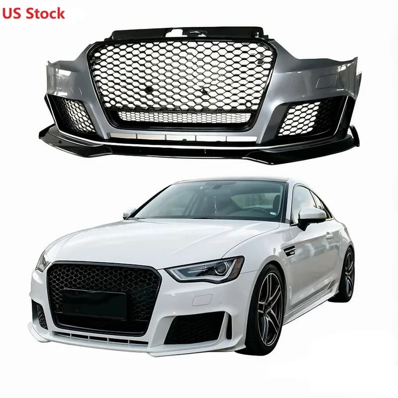 PrimeSelect Us Stock Car A S Sedan Bumper Assembly Facelift RS Style Body Kits With Grille Front Lip A S V -