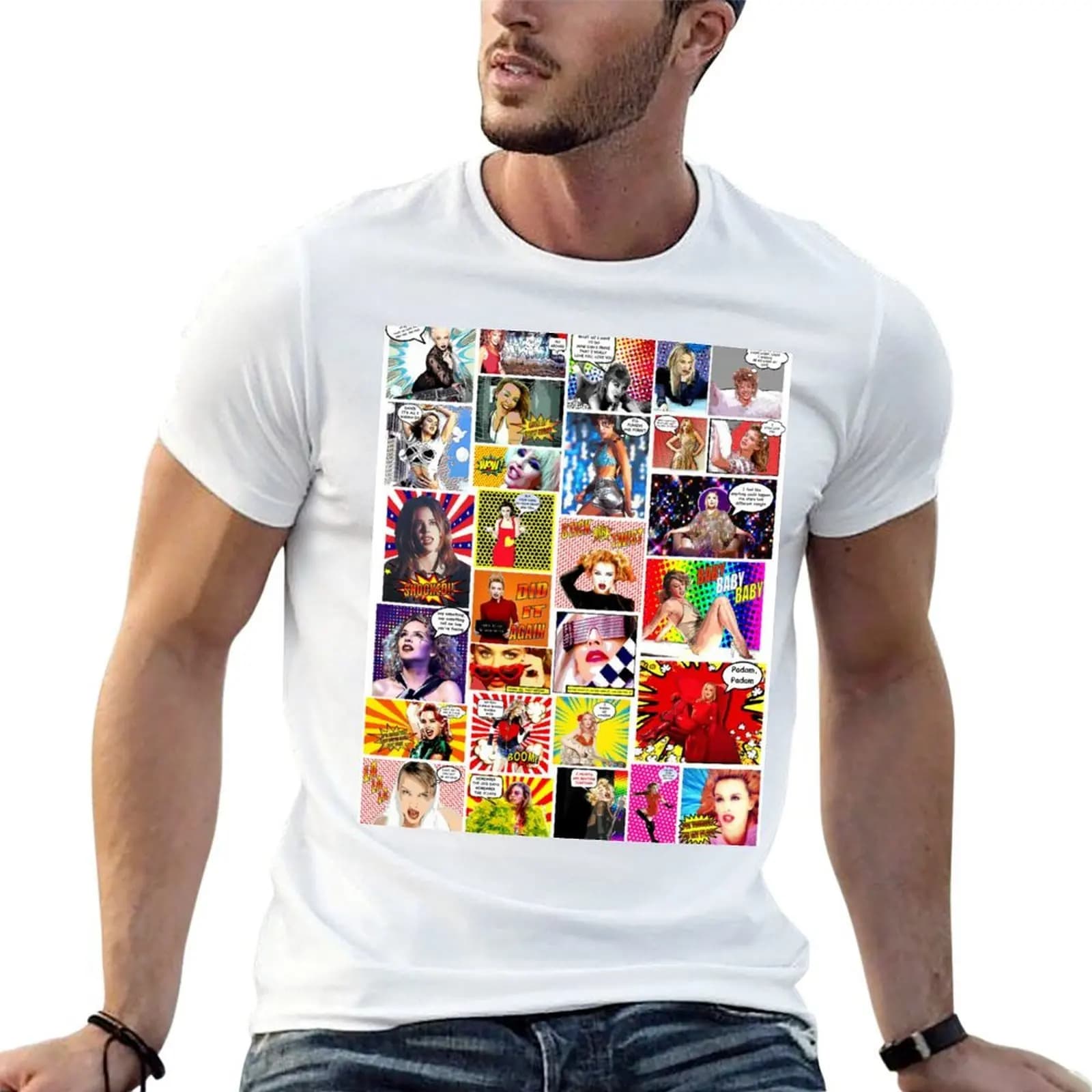Kylie Minogue - The Ultimate POW WOW T-Shirt korean fashion shirts graphic t shirt for men