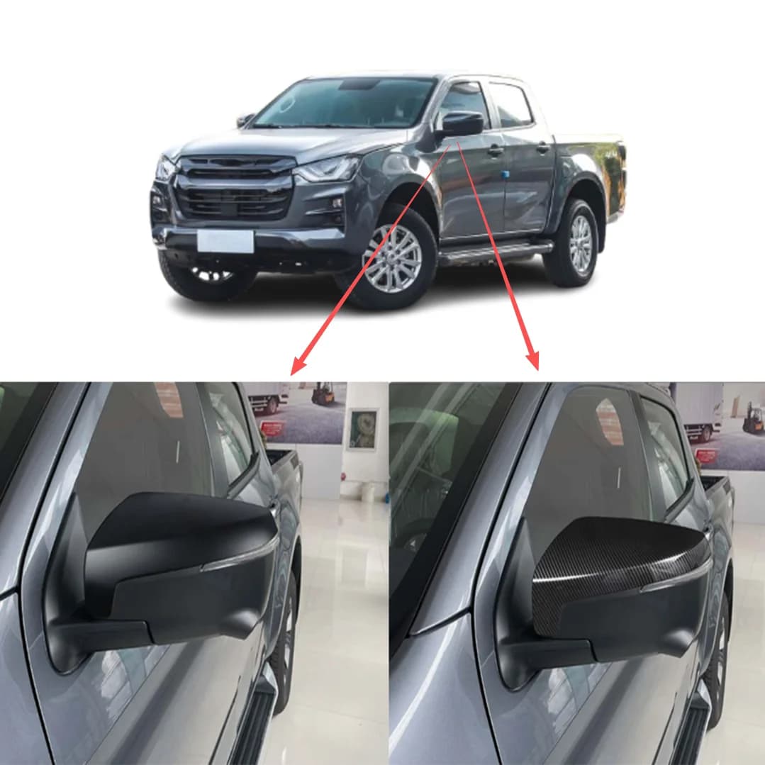 For ISUZU D-Max 2021 Door Mirror Cover Rear View Mirror Cap Mirror Shell Side Mirror Trim Cover  Mirror Shell Protector
