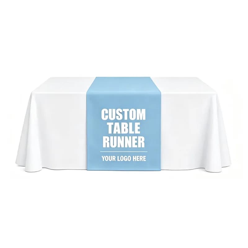 Personalized Custom 1pc Table Runner, Suitable for Trade Booth DIsplay, Weddings, Birthdays & Corporate Events, Table Accent