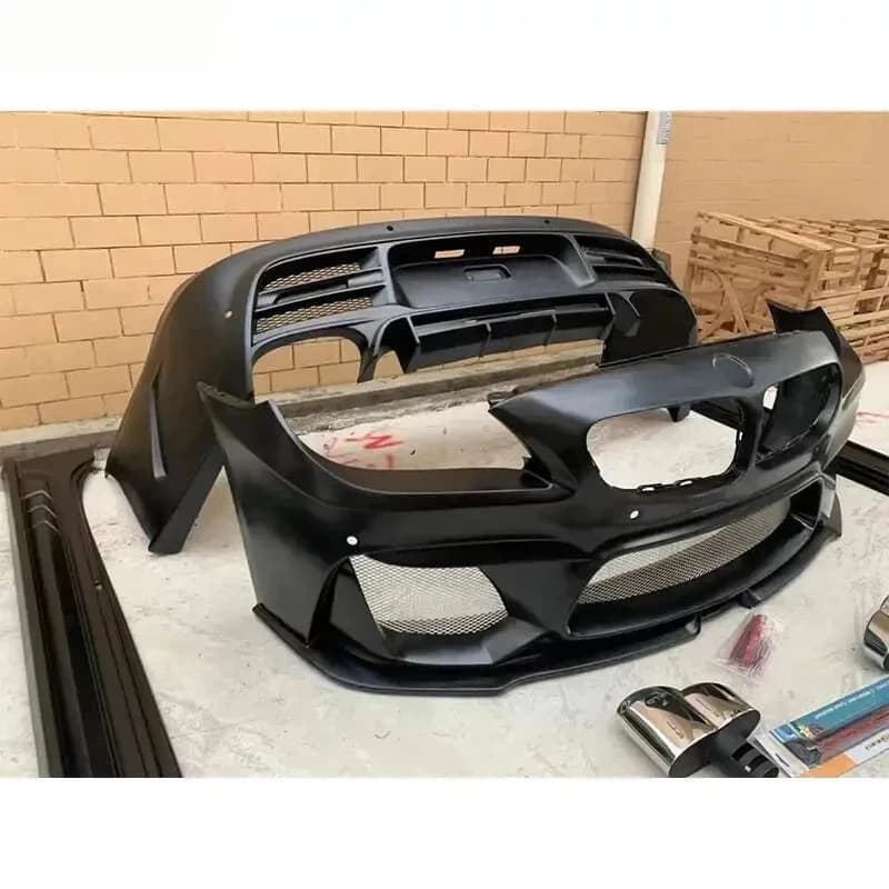 High Quality Factory Hot Sale FRP Unpainted Car Body Kit Front Rear Bumper Side Skirts -Up Style Vehicle Exterior Modifiion Part