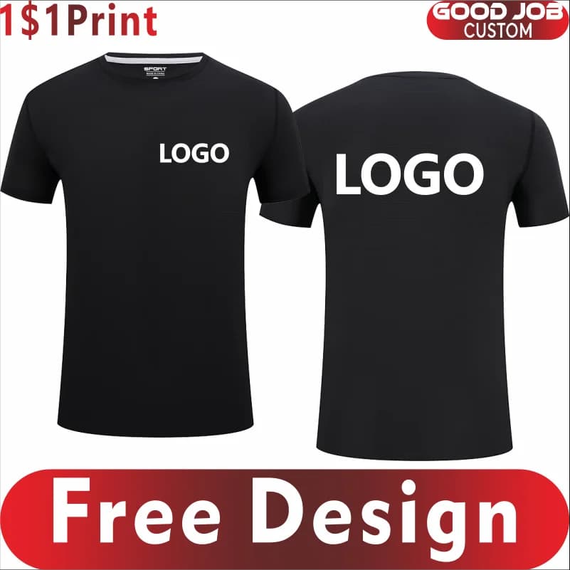 Summer Sports T-shirts Custom Logo Casual Elastic T-shirts Printed Personalized Pattern Comfortable Team Tops Embroidery Text