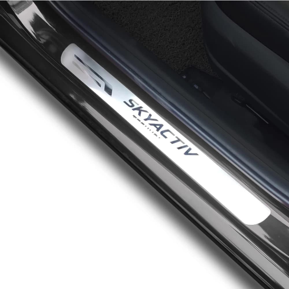 Car For Mazda CX-60 CX60 Door Sill Plate Trim Scuff Protector Cover Threshold Stickers Stainless Steel Accessories 2023 2024