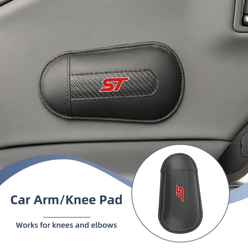 1Pc Car Car Knee Cushion Door Soft Armrest Elbow Pads Accessories For Ford Mustang Edge Mondeo ST Fusion Explorer Focus