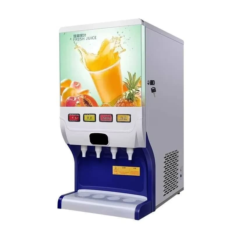 Commercial Juice Dispenser, Four-valve, Hot and Cold Dual-use, Multi-functional Machine for Dispensing Concentrated Beverages.
