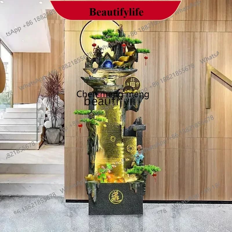 D178   Rockery flowing water ornament living room landscaping office floor jewelry waterfall circulating water feng shui