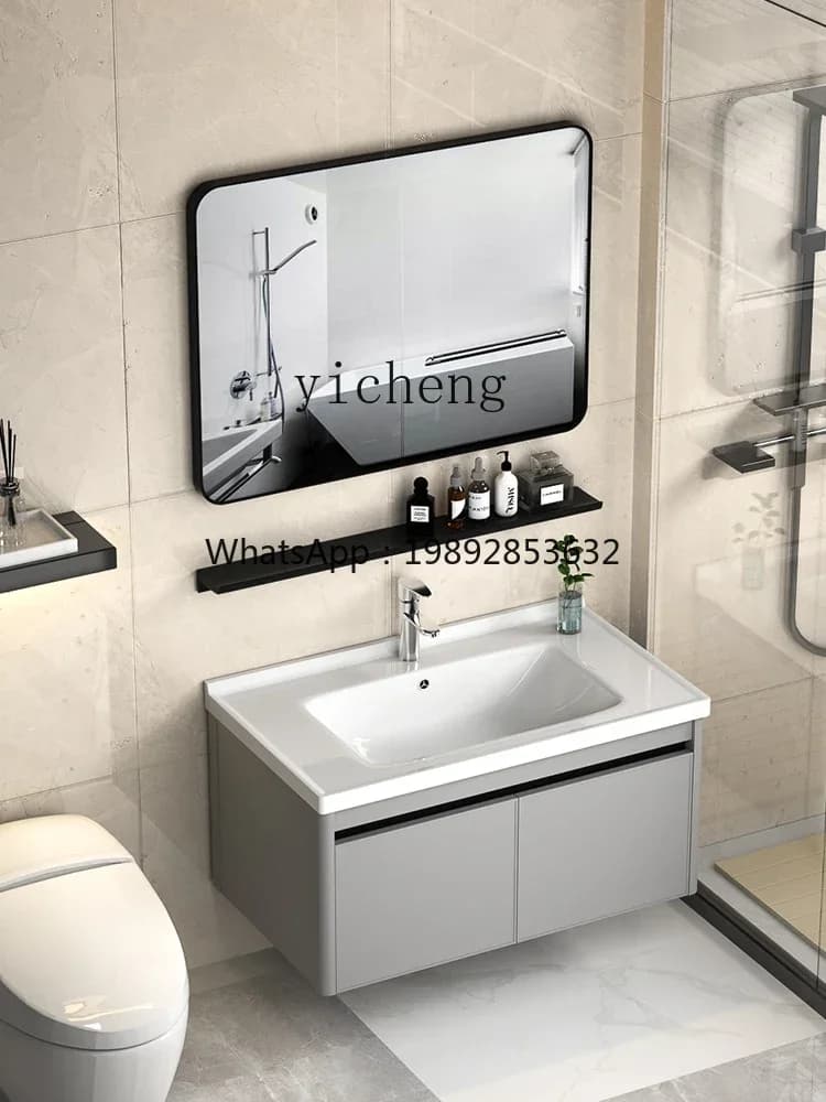 Washbasin Cabinet Combination Sink Washstand Ceramic Integrated Stone Plate Basin