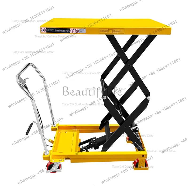 Modern Manual Platform Cart High End Hydraulic Heavy Load Lifting Handling Platform Loading Unloading Truck Factory Tool