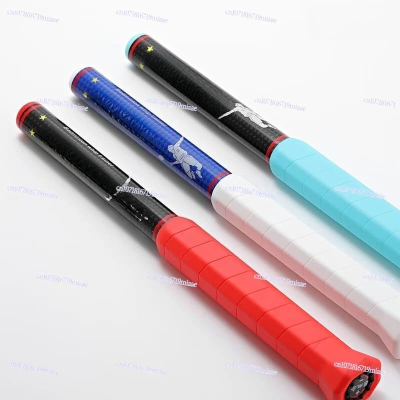 New badminton swing trainer Adjustable whipping power trainer Practice backhand grip Correction power stick