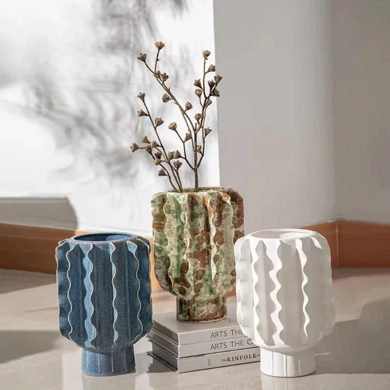 Handmade ceramic vase retro vase ceramic vase home decoration