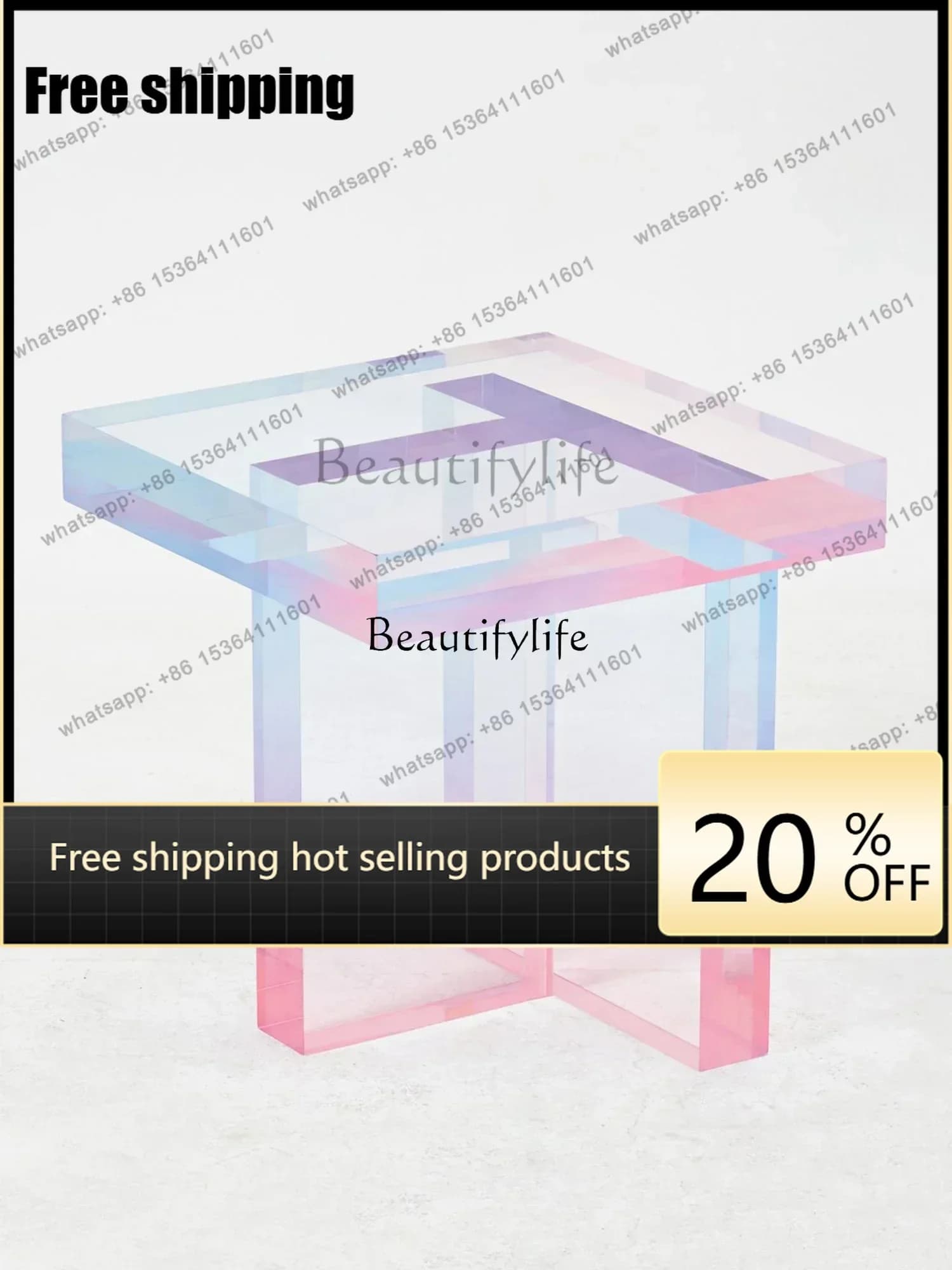 hot  Creative art small coffee table modern simple Italian high-end living room corner tableFactory Direct