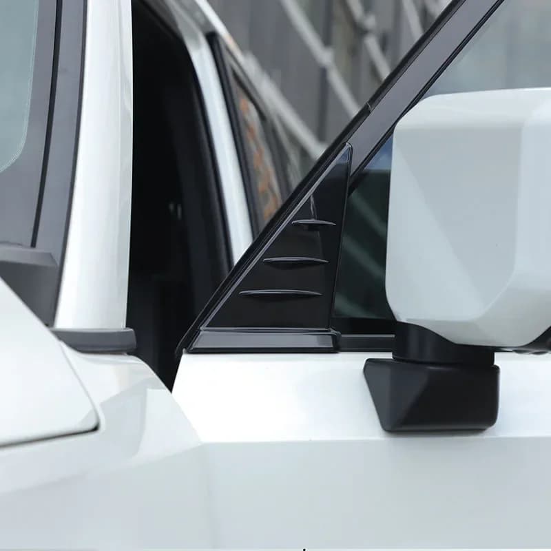 ABS Glossy Black For Toyota Land Cruiser Prado 250 LC250 2024+Car Rear Mirror Side Triangle Spoiler Decorative Board Accessories