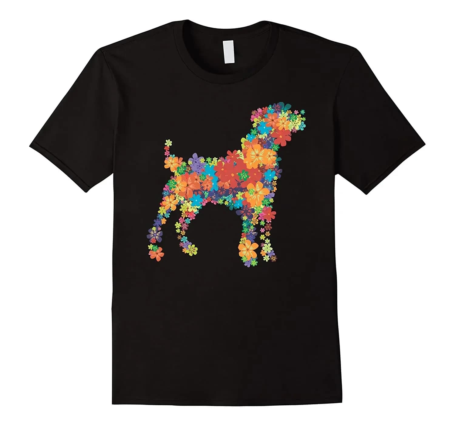 I Love Jack Russell with Flowers. Unique Dog Lovers Gift T-Shirt. Summer Cotton O-Neck Short Sleeve Mens T Shirt New S-3XL
